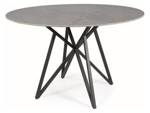 Jedálenský stôl MURANO Farba: čierna matná / mramorový efekt sivá