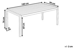 Záhradný jedálenský stôl VERO (pre 6 osôb) (sivá). Vlastná spoľahlivá doprava až k Vám domov. 1022819