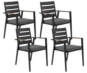 Set 4 ks záhradných stoličiek Thierry (čierna) . Vlastná spoľahlivá doprava až k Vám domov. 1076073