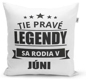 Sablio Vankúš Tie pravé legendy sa rodia v júni: 40x40 cm
