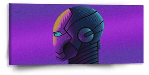 Sablio Obraz Iron Man Helma na fialovej - 110x50 cm