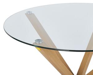 Okrúhly jedálenský stôl Astri (priehľadná) (pre 4 osoby). Vlastná spoľahlivá doprava až k Vám domov. 1077441
