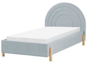 Jednolôžková posteľ 90 cm Annesile (modrá) (s roštom). Vlastná spoľahlivá doprava až k Vám domov. 1077527