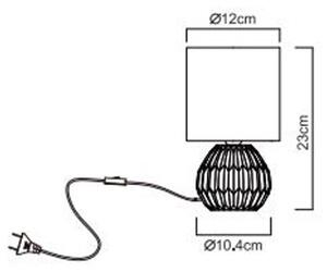 Globo 21730P - Stolná lampa SYLAS 1xE14/40W/230V ružová