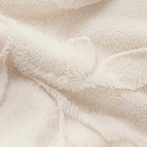 Goldea luxusná deka z mikrovlákna - béžové lístky 150 x 200 cm