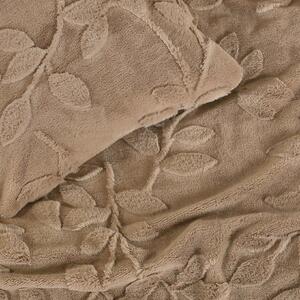 Goldea luxusná deka z mikrovlákna - hnedé lístky 150 x 200 cm