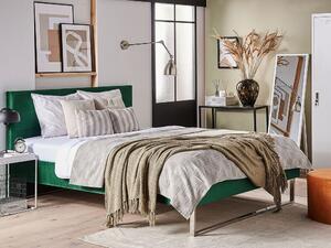 Manželská posteľ 160 cm BELAE (s roštom) (zelená). Vlastná spoľahlivá doprava až k Vám domov. 1023051