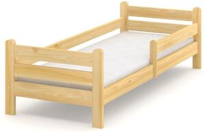 Posteľ KÚBA z masívu borovice 180/80 cm - PRÍRODNÁ + rošt ZADARMO