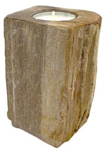 Mobake Kamenný Svietnik na jednu sviečku - Vysoký 9,5x8,5x5,5cm
