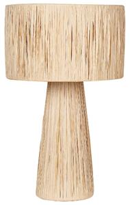 Stolná lampa prírodná rafia tienidlo z palmových listov svietidlo boho štýl ručná výroba