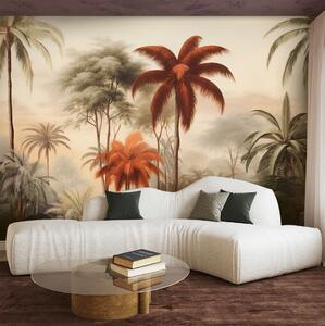 Fototapeta Oranžové palmy v tropickej džungli Materiál: Vliesová, Rozmery: 200 x 140 cm