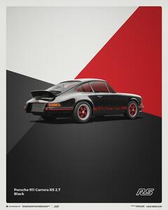 Umelecká tlač Porsche 911 RS - 1973 - Black