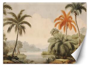 Fototapeta Tropické palmy pri rieke Materiál: Vliesová, Rozmery: 200 x 140 cm