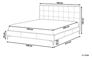 Manželská posteľ 160 cm AMART (sivá) (s roštom). Vlastná spoľahlivá doprava až k Vám domov. 1023422