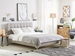 Manželská posteľ 140 cm AMART (sivá) (ekokoža) (s roštom). Vlastná spoľahlivá doprava až k Vám domov. 1023418