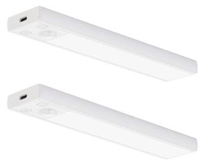 SADA 2x nabíjateľné LED osvetlenie nábytku so senzorom VIRO LED/1 W/800 mAh/20 cm/CCT biela