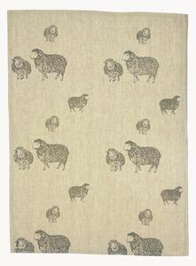 Ľanová kuchynská utierka Sheep