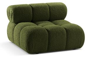 Zelený modul pohovky z textílie bouclé (stredový diel) Bellis – Micadoni Home