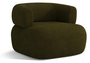 Zelené kreslo z textílie bouclé Jenny – Micadoni Home