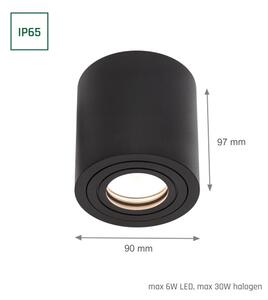 Kúpeľňové bodové svietidlo CHLOE 1xGU10/6W/230V IP65 okrúhle čierne