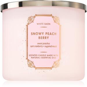Bath & Body Works Snowy Peach Berry vonná sviečka 411 g