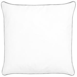 Vankúš na spanie biely bavlna Japara 80 x 80 cm polyesterová výplň nízky profil