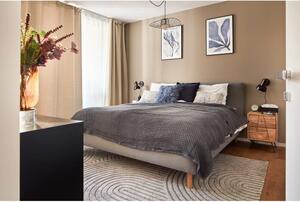 Sivá dvojlôžková posteľ s roštom a úložným priestorom Meise Möbel Mattis, 180 x 200 cm