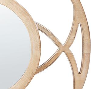 Nástenné zrkadlo Iztza (svetlé drevo). Vlastná spoľahlivá doprava až k Vám domov. 1080425