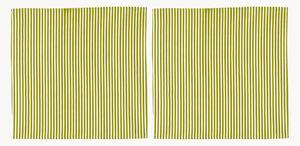 Obrúsky zo zmesi ľanu a bavlny Green Stripe, 2 ks