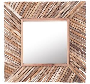 Nástenné zrkadlo Kanza (svetlé drevo). Vlastná spoľahlivá doprava až k Vám domov. 1080605