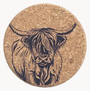 Podložky pod poháre Highland Cow, 6 ks