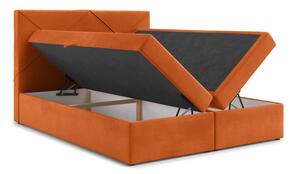Čalúnená posteľ VERDE 160x200 cm Oranžová