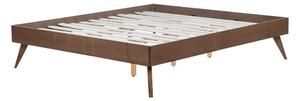 Manželská posteľ 140 cm BERRY (tmavé drevo) (s roštom). Vlastná spoľahlivá doprava až k Vám domov. 1026662
