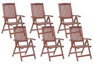 Set 6 ks. záhradných stoličiek TRATORIA (tmavočervená). Vlastná spoľahlivá doprava až k Vám domov. 1026935