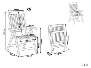 Set 6 ks. záhradných stoličiek Jakarta (svetlé drevo). Vlastná spoľahlivá doprava až k Vám domov. 1035722