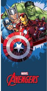 Jerry Fabrics Detská osuška s potlačou - Avengers blue | 70 x 140 cm
