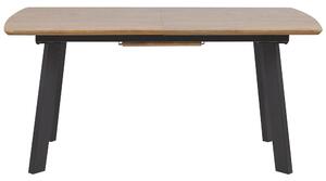 Jedálenský stôl SALVIDO (tmavé drevo + čierna) (pre 6 až 8 osôb). Vlastná spoľahlivá doprava až k Vám domov. 1026753