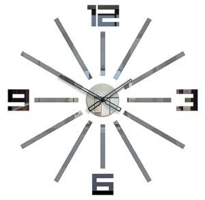 ModernClock 3D nalepovacie hodiny Briliant sivé