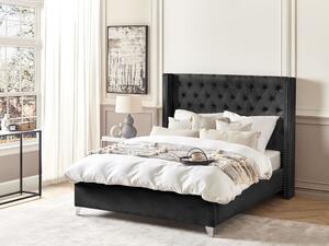 Manželská posteľ 140 cm Lubbka (čierna) (s roštom). Vlastná spoľahlivá doprava až k Vám domov. 1081049