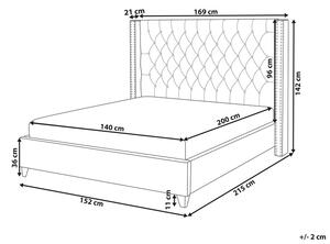 Manželská posteľ 140 cm Lubbka (sivá) (s roštom). Vlastná spoľahlivá doprava až k Vám domov. 1081048