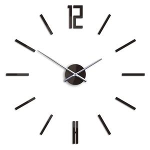 ModernClock 3D nalepovacie hodiny Carlo wenge