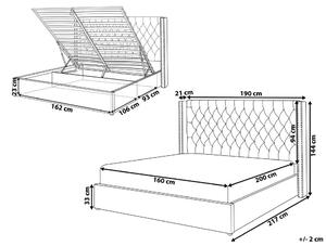 Manželská posteľ 160 cm Lubbka (sivá) (s roštom) (s úl. priestorom). Vlastná spoľahlivá doprava až k Vám domov. 1081067