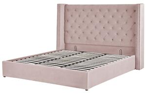 Manželská posteľ 180 cm Lubbka (ružová) (s roštom) (s úl. priestorom). Vlastná spoľahlivá doprava až k Vám domov. 1081070