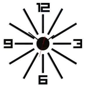 ModernClock 3D nalepovacie hodiny Sheen čierne
