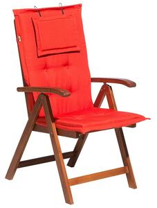 Záhradná stolička Tratoria (tmavočervená) (s poduškou). Vlastná spoľahlivá doprava až k Vám domov. 1035716