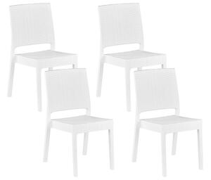 Set 4 ks. záhradných stoličiek Fossil (biela). Vlastná spoľahlivá doprava až k Vám domov. 1035751