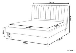 Manželská posteľ 140 cm Marvik (sivá). Vlastná spoľahlivá doprava až k Vám domov. 1081278