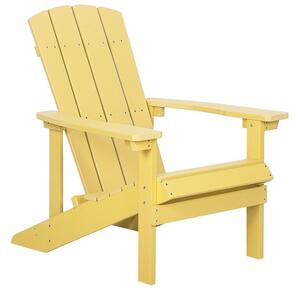 Záhradná stolička s podnožkou Adack (žltá). Vlastná spoľahlivá doprava až k Vám domov. 1035784