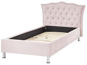 Jednolôžková posteľ 200 x 90 cm Metty (ružová) (s roštom). Vlastná spoľahlivá doprava až k Vám domov. 1081382