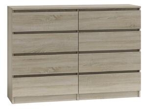 Komoda 8 zásuviek Malva 140 cm Dub Sonoma
